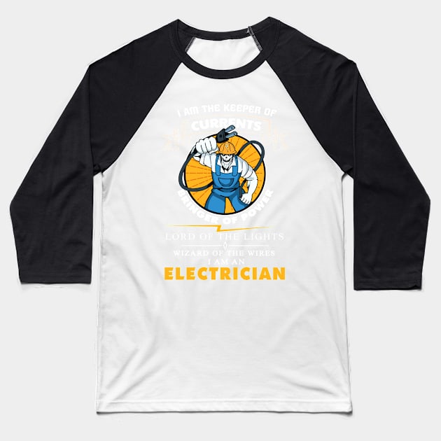 Awesome Electrician Gift Electrical Engineer Lineman Design Baseball T-Shirt by Linco